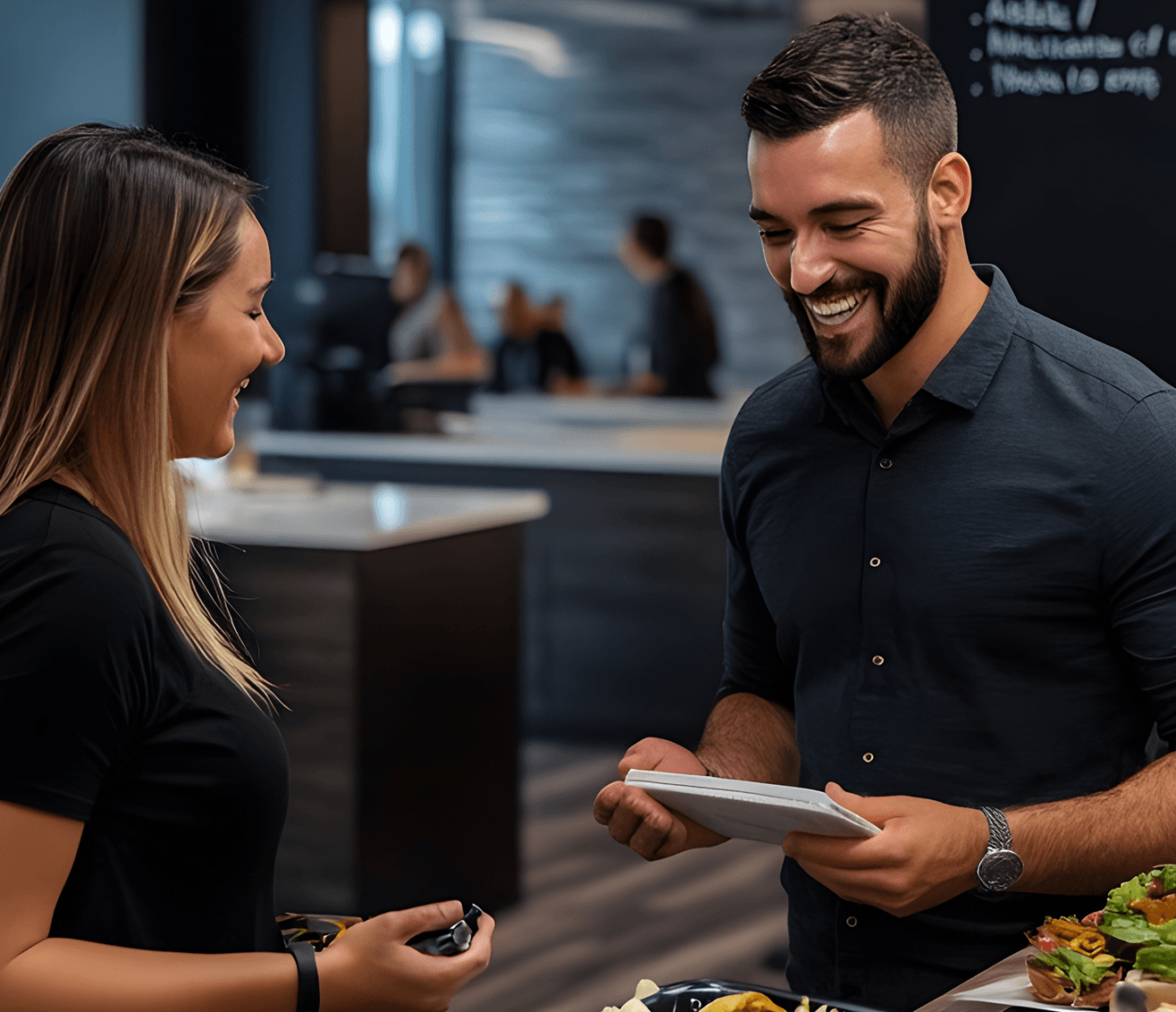 Restaurant customer using a loyalty reward
