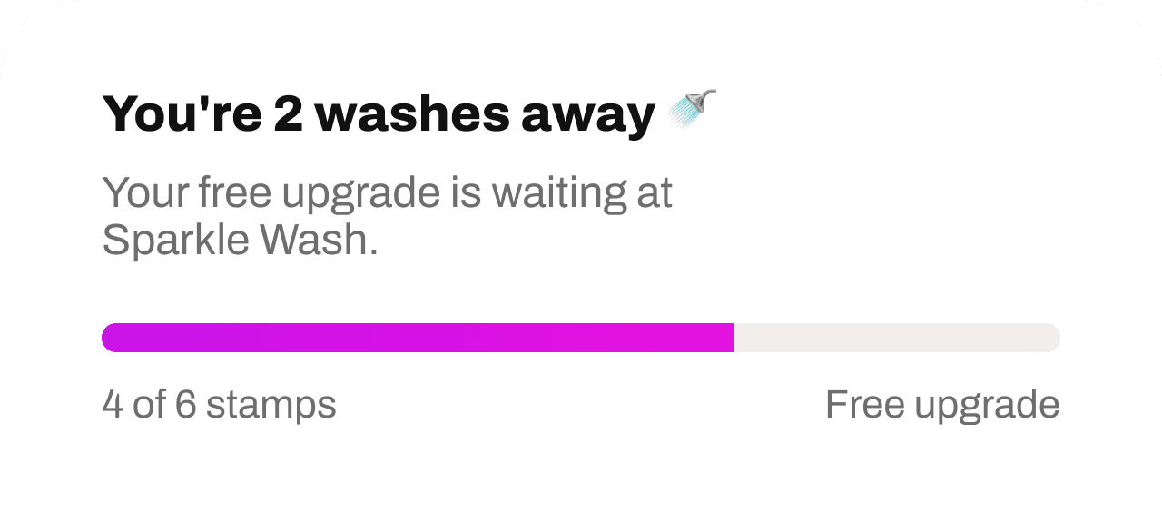 Customer reward progress