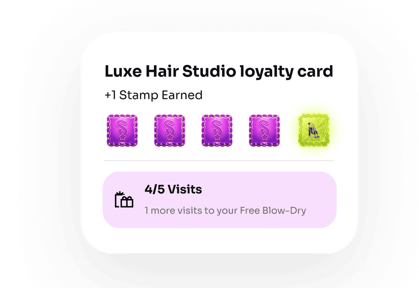 Luxe Hair Studio loyalty card