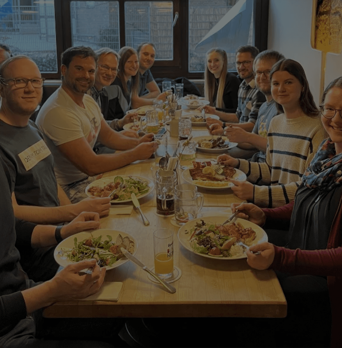 Guests dining together at a restaurant